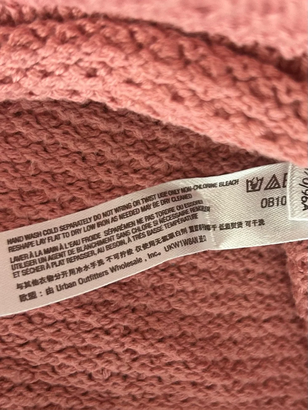 Free People Beach Hailee Waffle Knit Henley Top Salmon Pink Medium